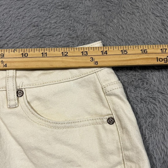 Shyanne Shorts Embroidered Floral‎ Off-White Button Fly Raw Hem Women's 28 28x3 - Picture 4 of 14